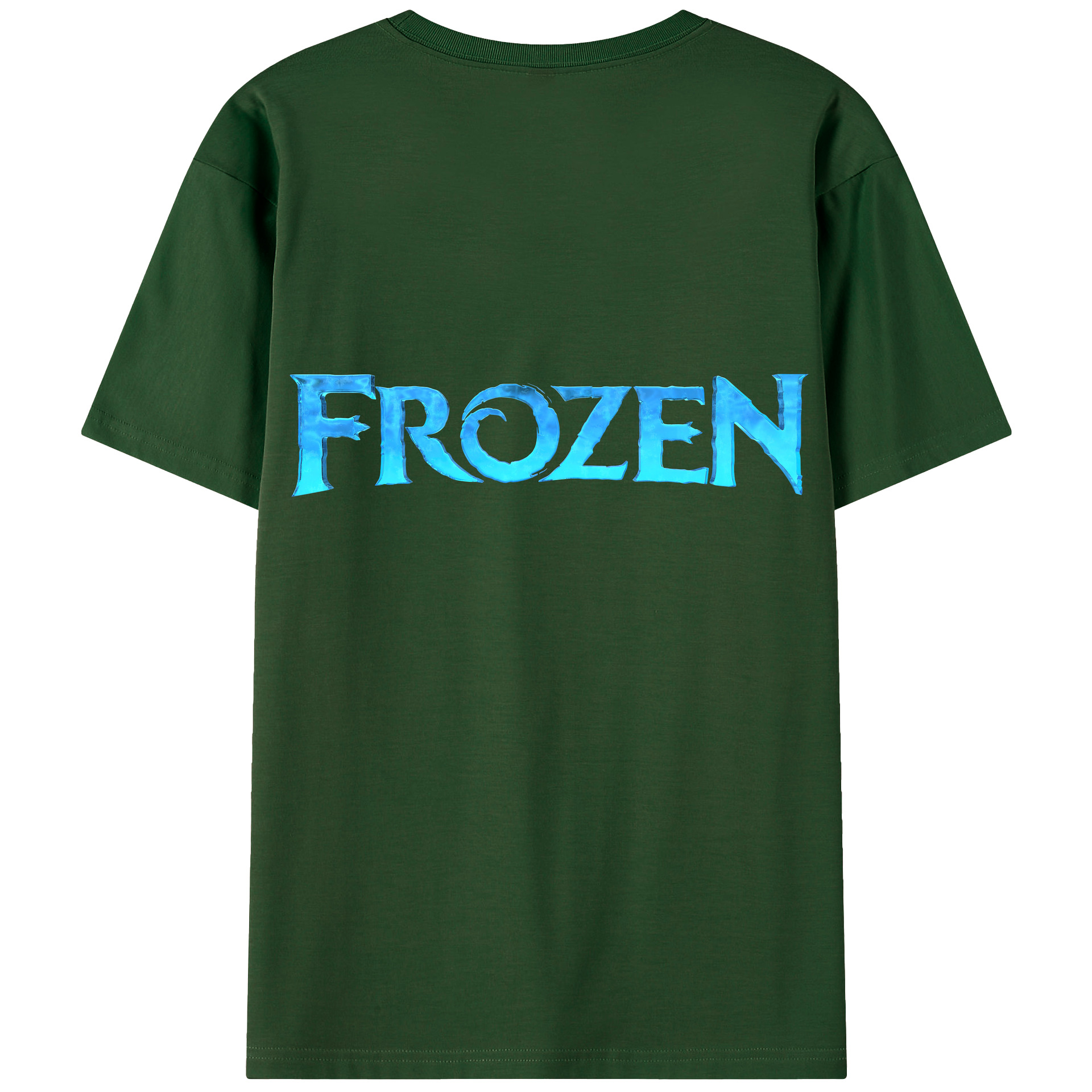 （画像用） アナと雪の女王 アンナ エルサ Frozen Anna Elsa 綿100％半袖Tシャツ（背面プリント）